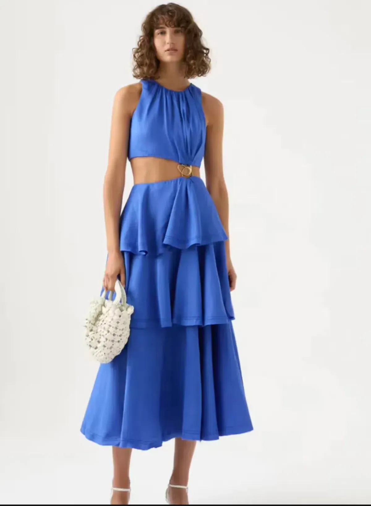 Aje wave cut midi dress - size 12 - Image 1