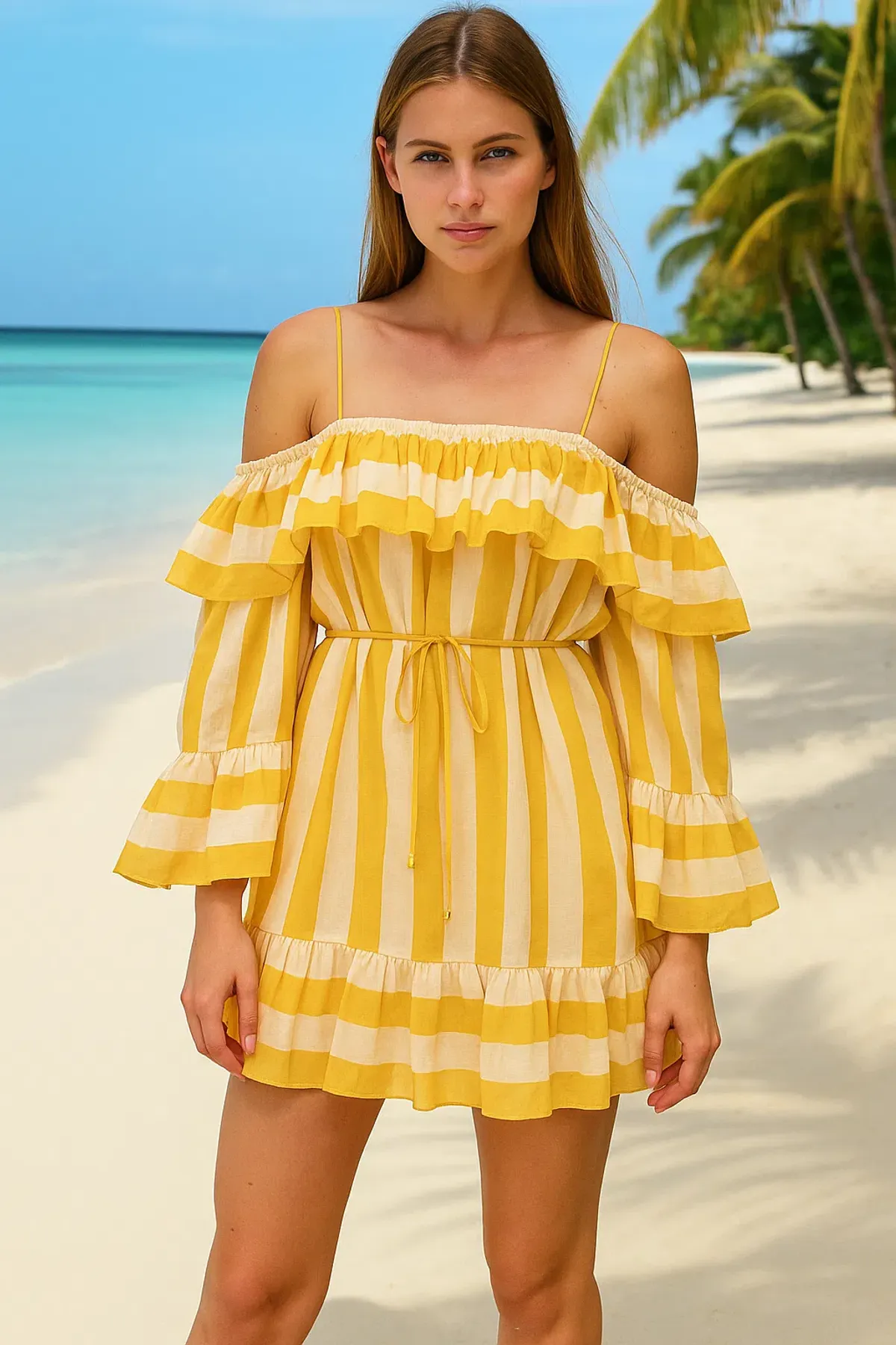 Zimmermann Daylight Stripe Mini Dress Soze 0P - Image 1