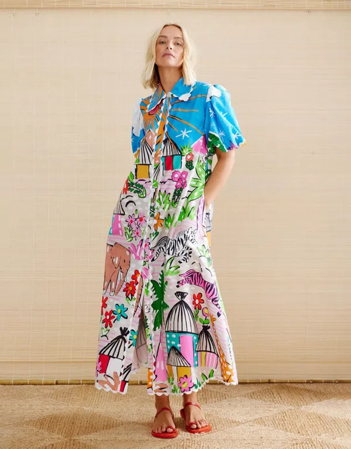 Binny Dress "The Gods Must Be Crazy Maxi Dress", Size 12 - Image 1