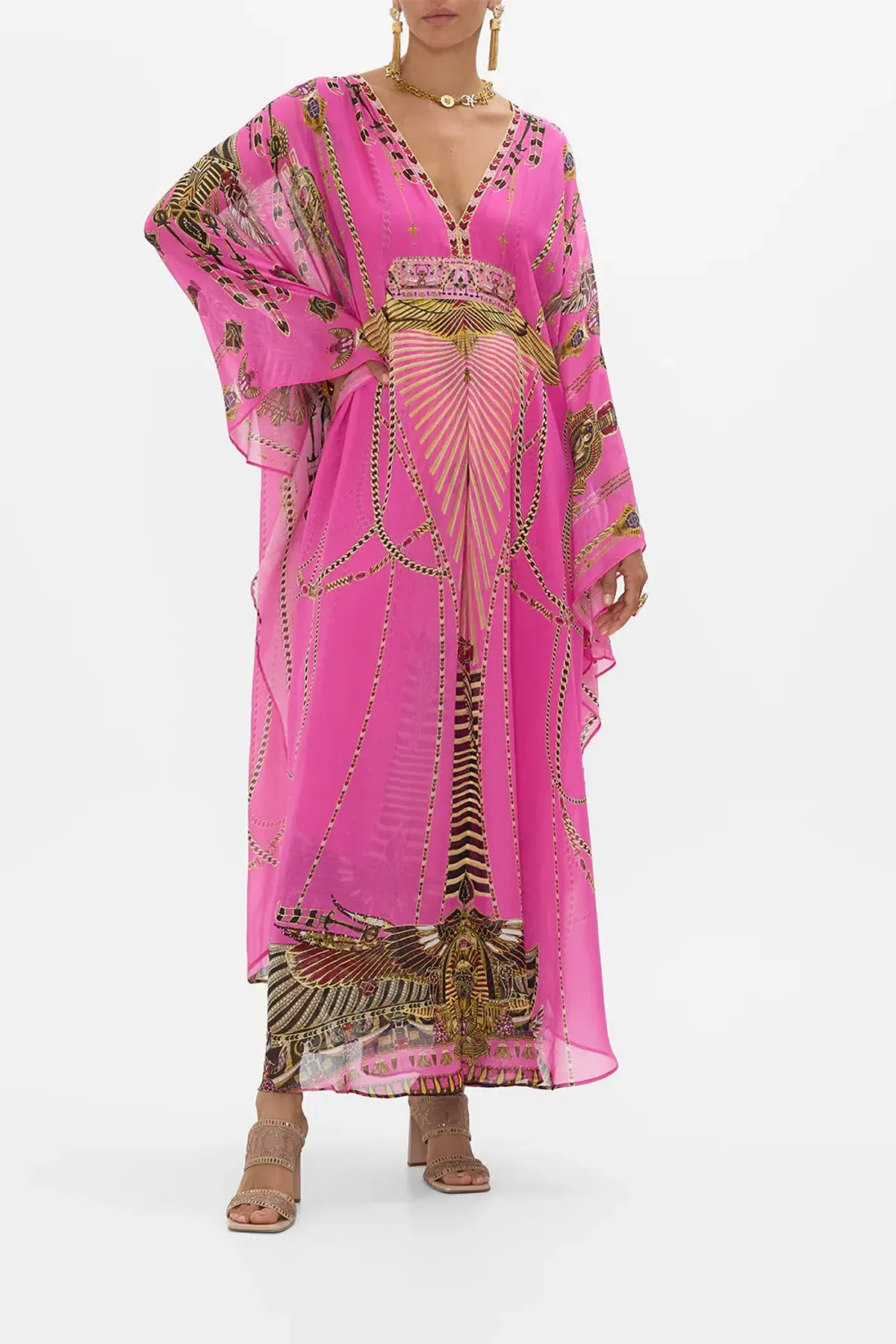 Camilla Long Kaftan With Waist Detail Song Of The Scarab size O/S - Image 1