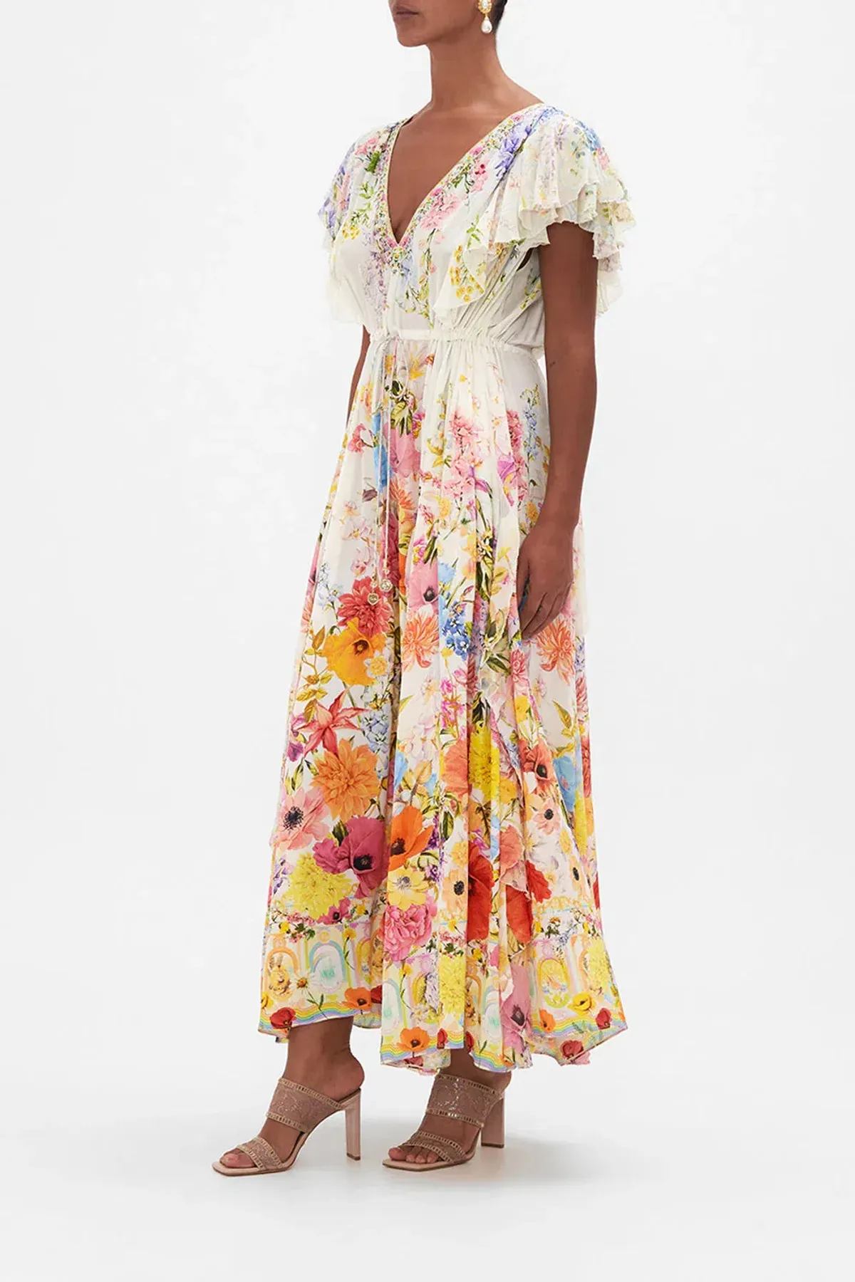 Camilla All Over Ruffle Dress Sunlight Symphony size XXL - Image 4