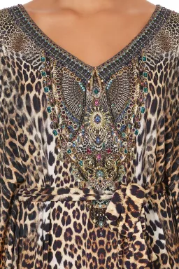 Camilla V Neck Jersey Short Kaftan With Tie Call Of The Cathedral size OS for rent on The Volte - image 9