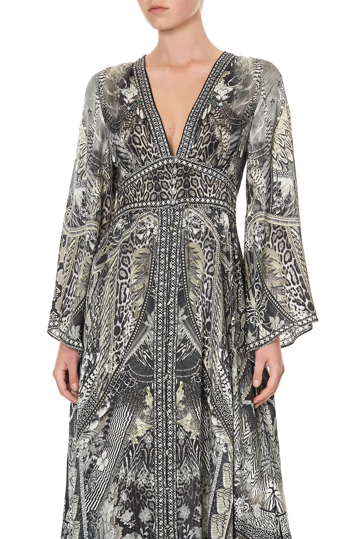 Camilla Kimono Sleeve Dress With Shirring Detail One Tribe size 3XL - Image 13