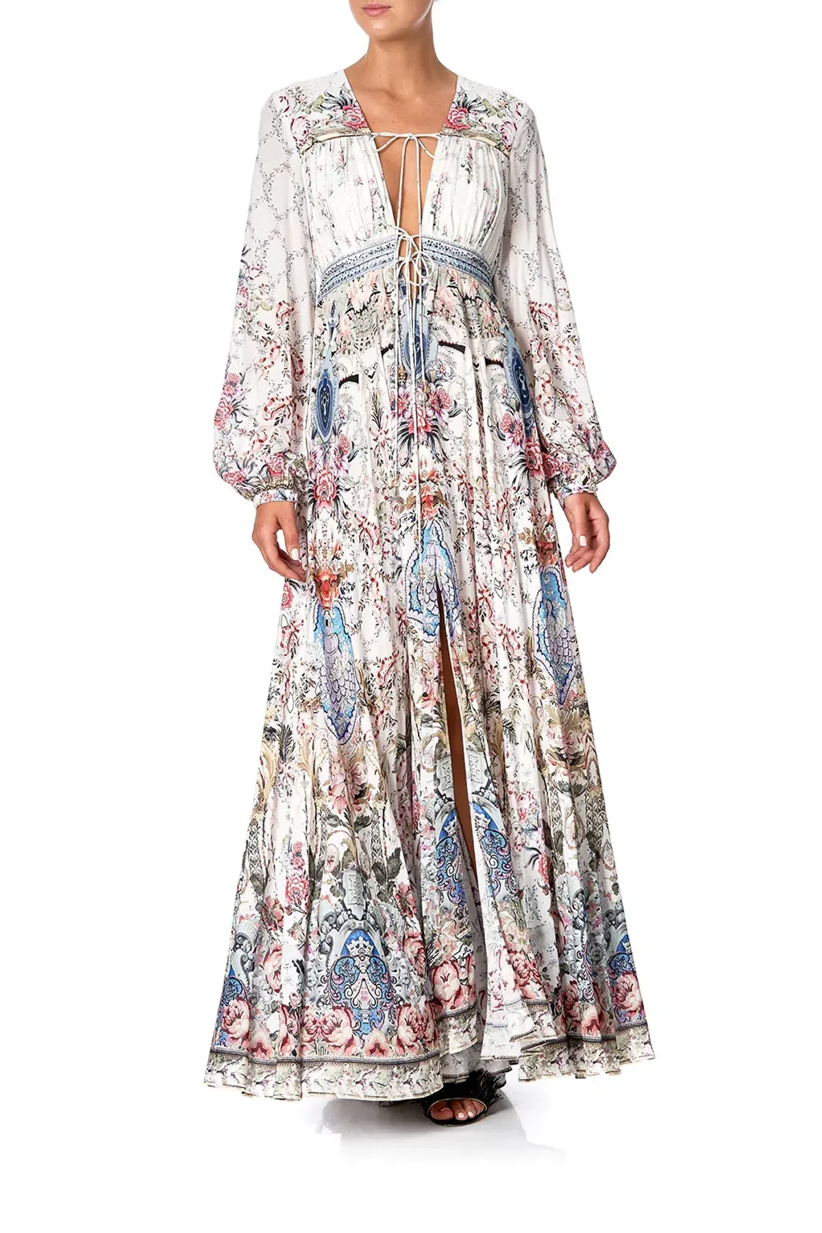 Camilla Peasant Dress With Tie Front Southern Belle size XXL - Image 1