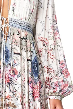 Camilla Peasant Dress With Tie Front Southern Belle size XXL for rent on The Volte - image 10