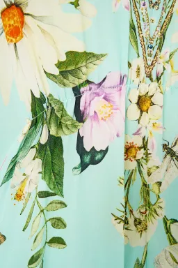 Camilla Gathered Waist Kaftan Floral Freefall size OS for rent on The Volte - image 7
