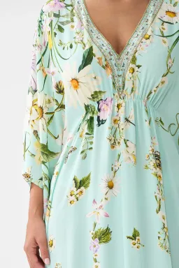 Camilla Gathered Waist Kaftan Floral Freefall size OS for rent on The Volte - image 6