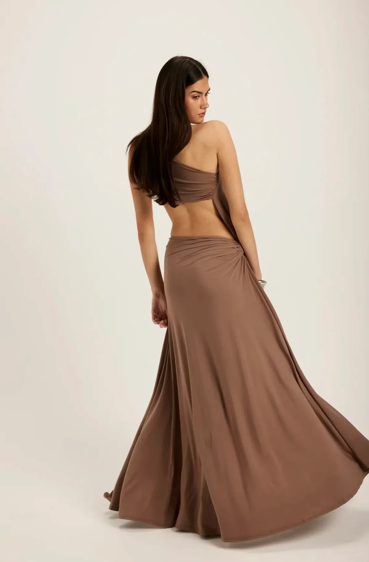 Ance Gria Serena Gown in taupe size XS  - Image 4