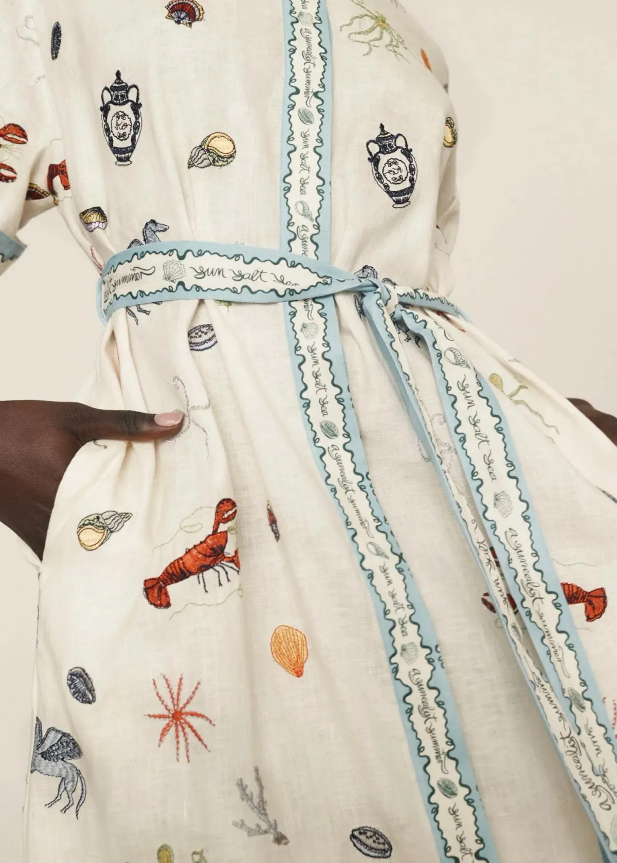 Alemais SANDY EMBROIDERED SHIRTDRESS - 16 AU/UK (12 US) - Image 2
