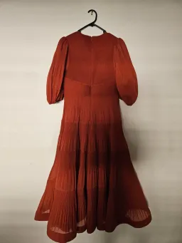 Zimmermann Tiered plissé-taffeta midi dress for rent on The Volte - image 2