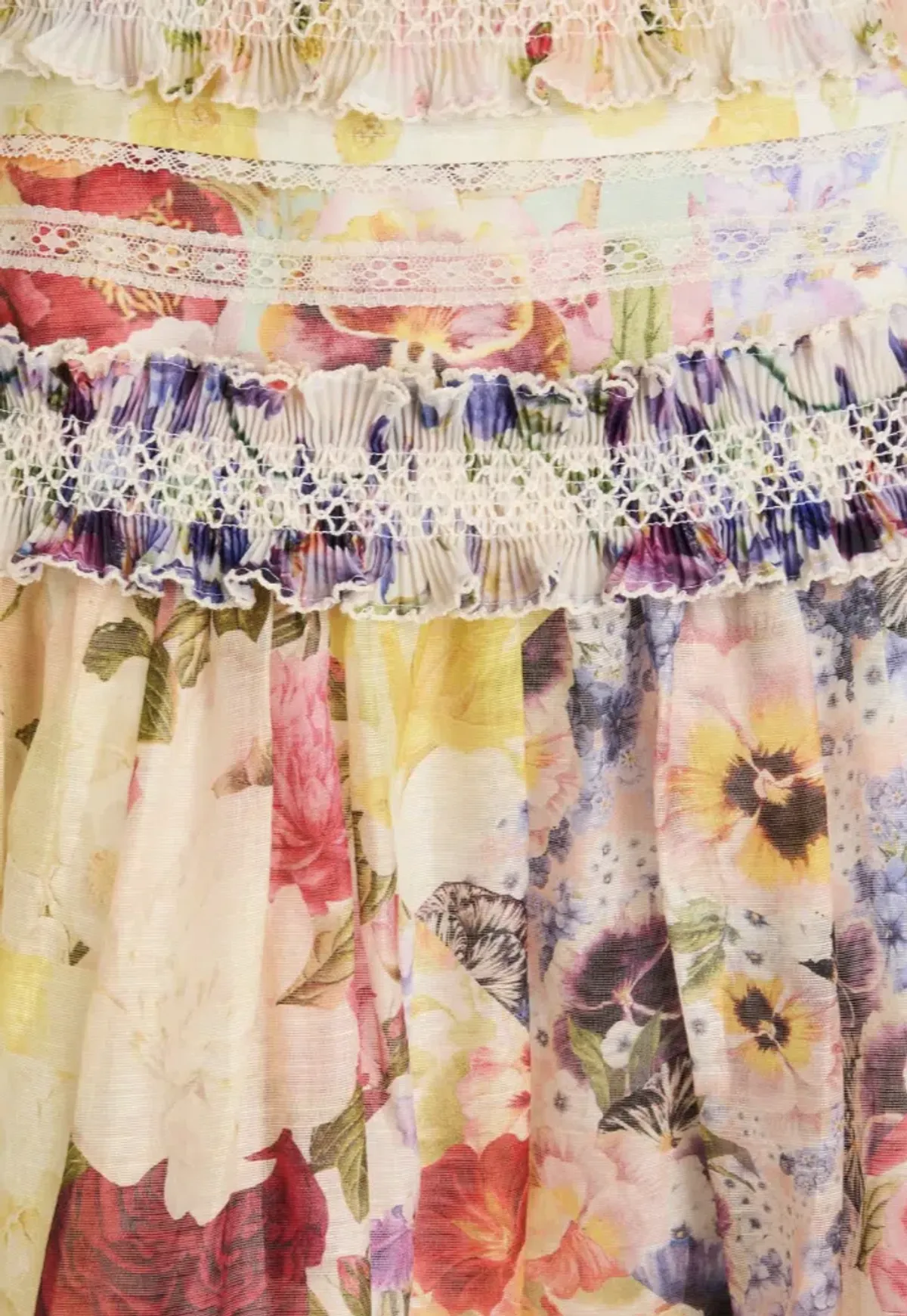 Zimmerman Floral Wonderland Midi Skirt - Size 10 - Image 4