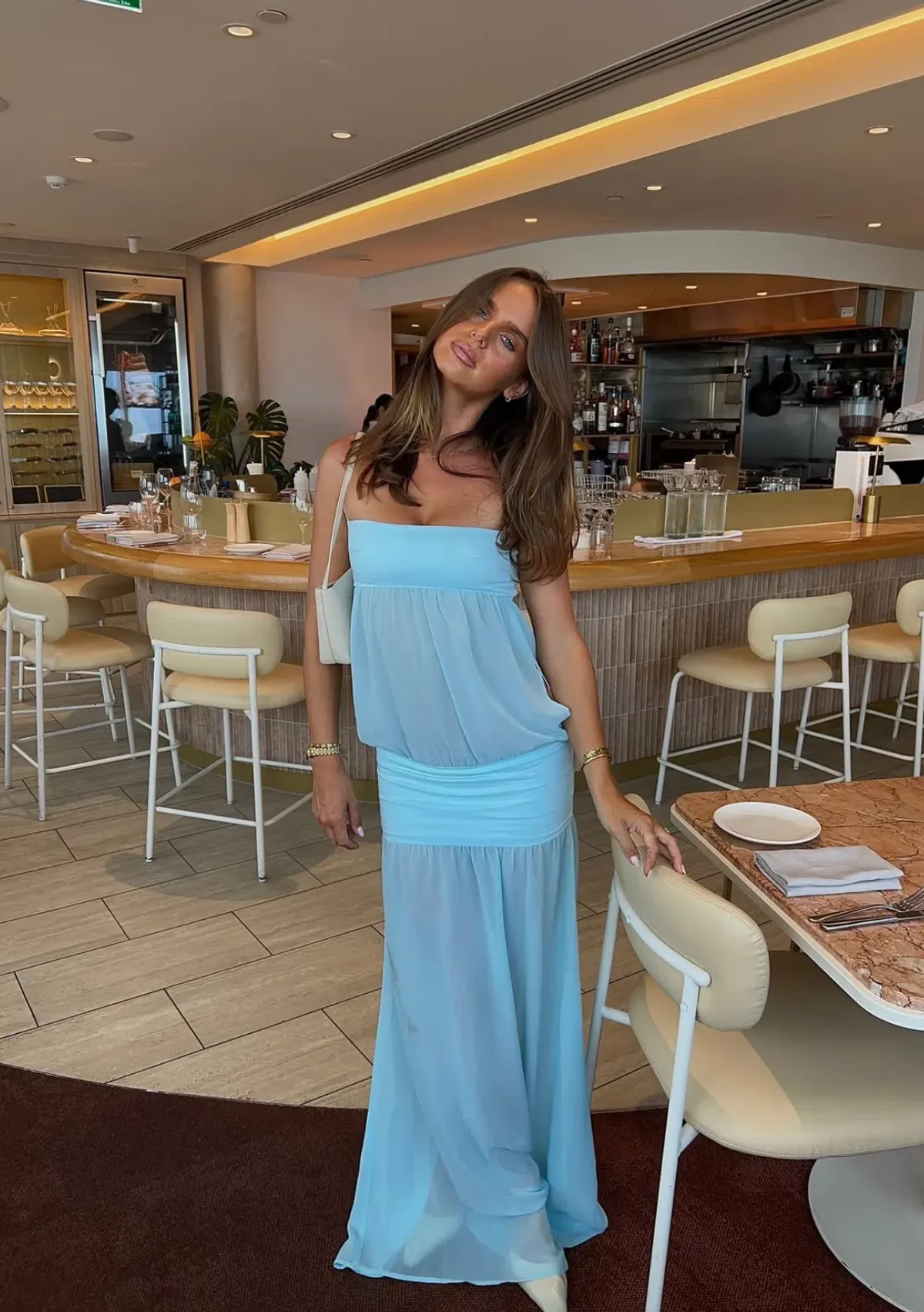 Ance Gria Romeo Gown in Aqua Blue size S / 8 AU - Image 2