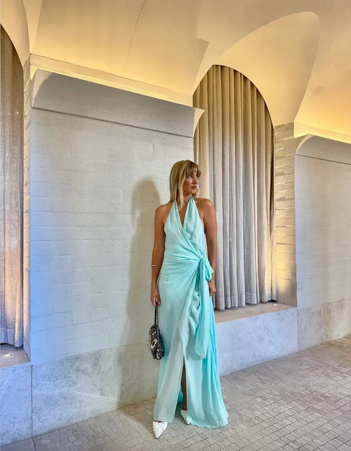 Bec & Bridge Soneva Wrap Maxi Arctic Blue Size 6  - Image 2