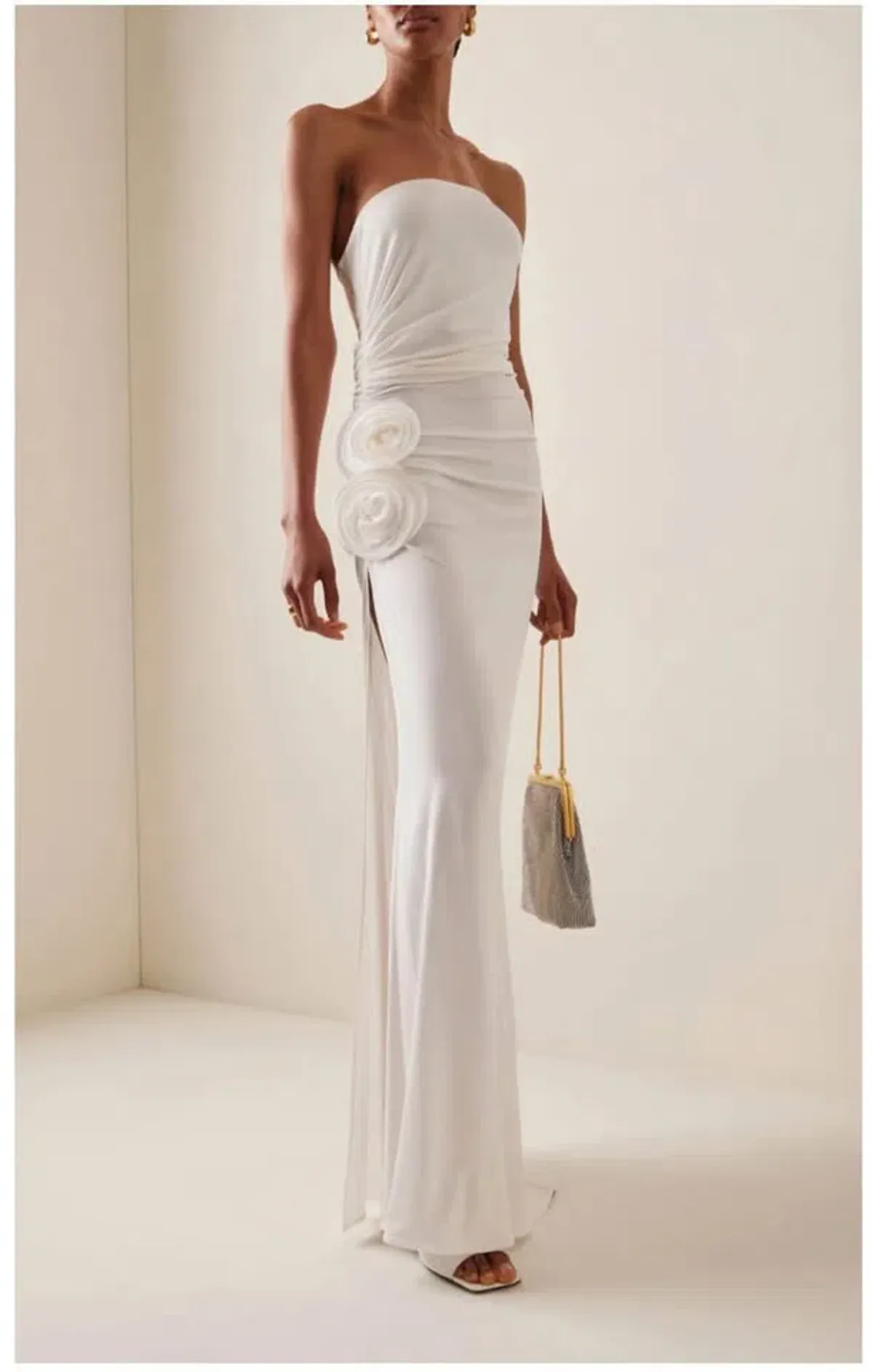 Magda Butrym White Strapless Maxi Dress - Image 3