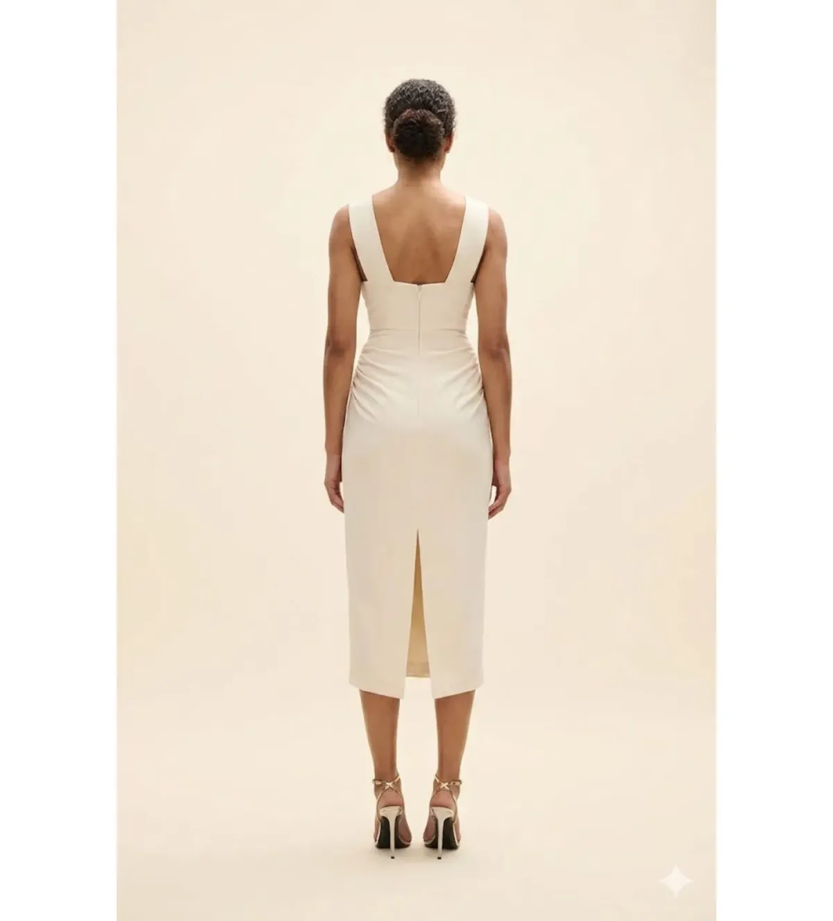 Rachel Gilbert  Martina Midi Dress in Cream Size 3/ AU 12 - Image 2