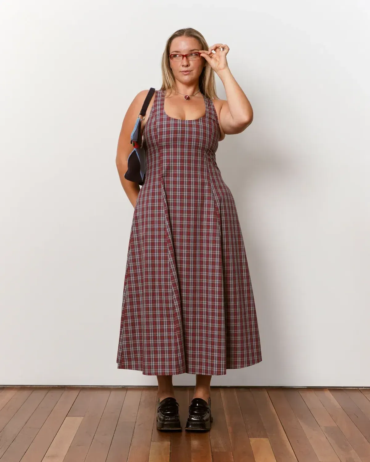 Katherina Lou Annabel Maxi Cherry Plaid - Image 5