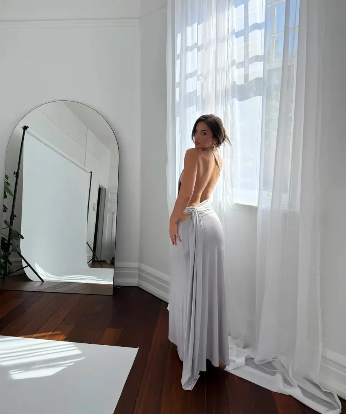 Ance Gria Gaia Gown Silver Blue Size 8 - Image 2