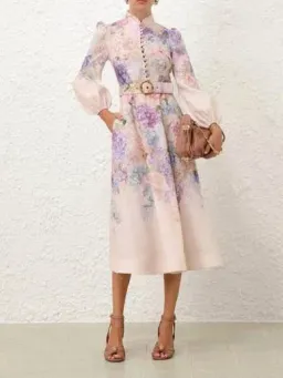 Zimmermann Dawning buttoned midi dress size 2 for rent on The Volte - image 1