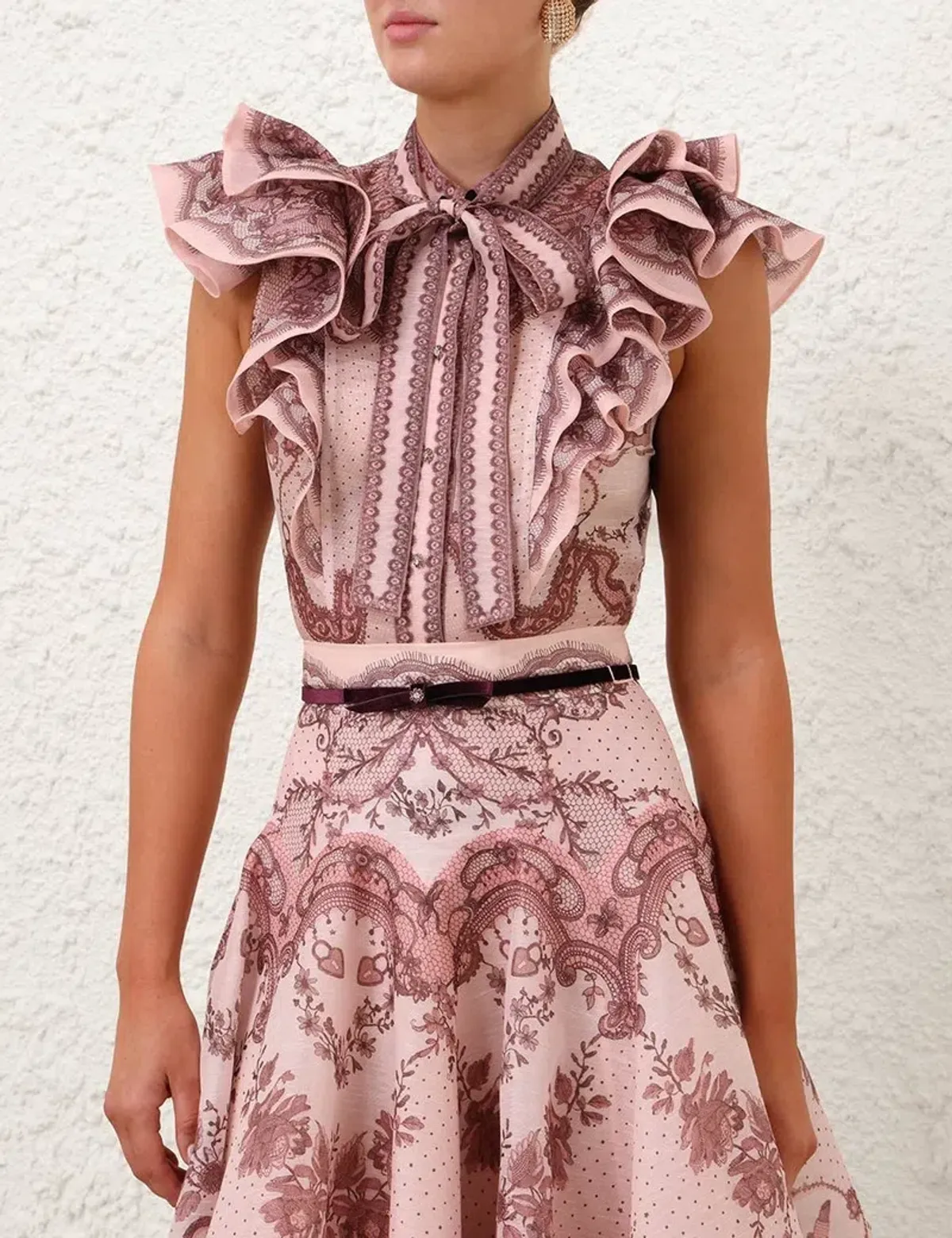 Zimmermann Crush Frilled blouse and midi skirt size 2 - Image 1