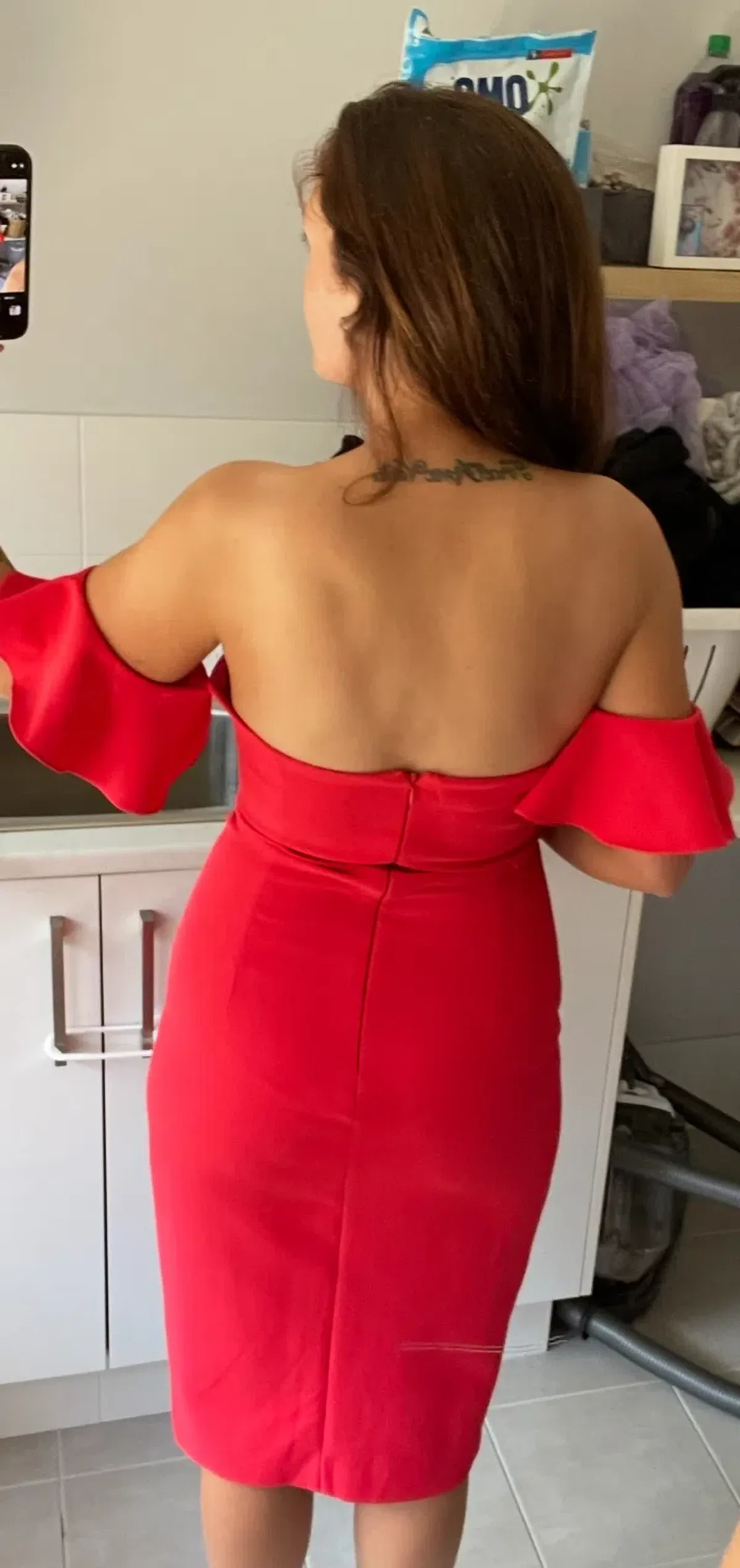 Forever New - Red Off Shoulder Dress - Image 1