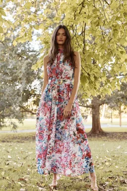 Sofia Irina Halter Dress - Spring Flora Size: 6 for rent on The Volte - image 1