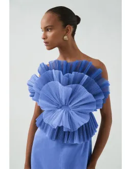 Aje / Kira Midi Dress / Ocean Wave / Size 12 for rent on The Volte - image 5
