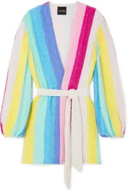 Retrofete Gabrielle Robe Sequin Dress Size Small S Unicorn Stripe Rainbow for rent on The Volte - image 2