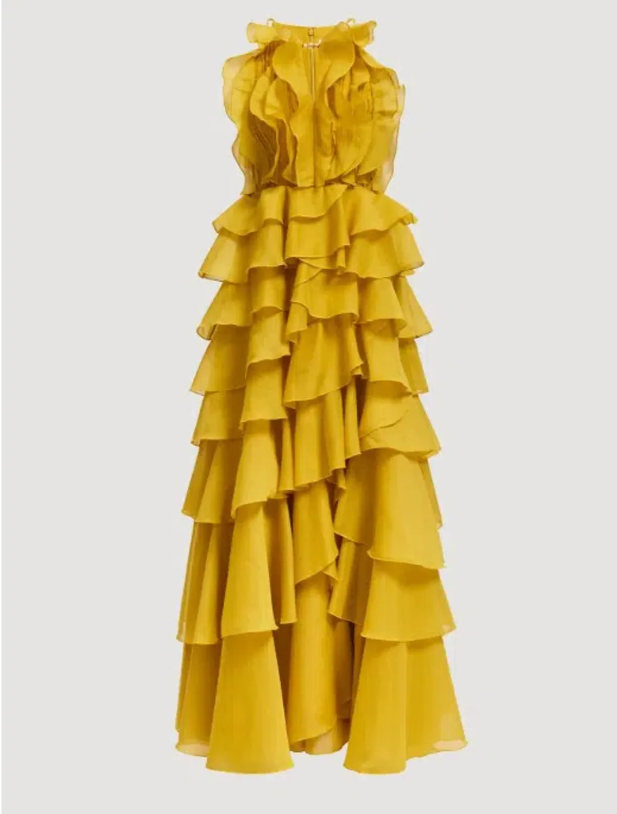 Aje Cleo Maxi Gown in Chartreuse Yellow Size 16 - Image 5