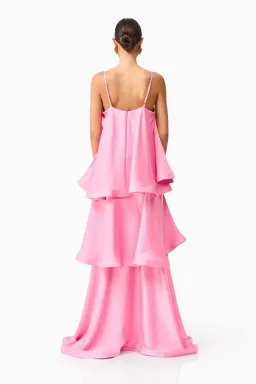 Elliatt Tilly Tiered Maxi Dress Pink Size 10 for rent on The Volte - image 7