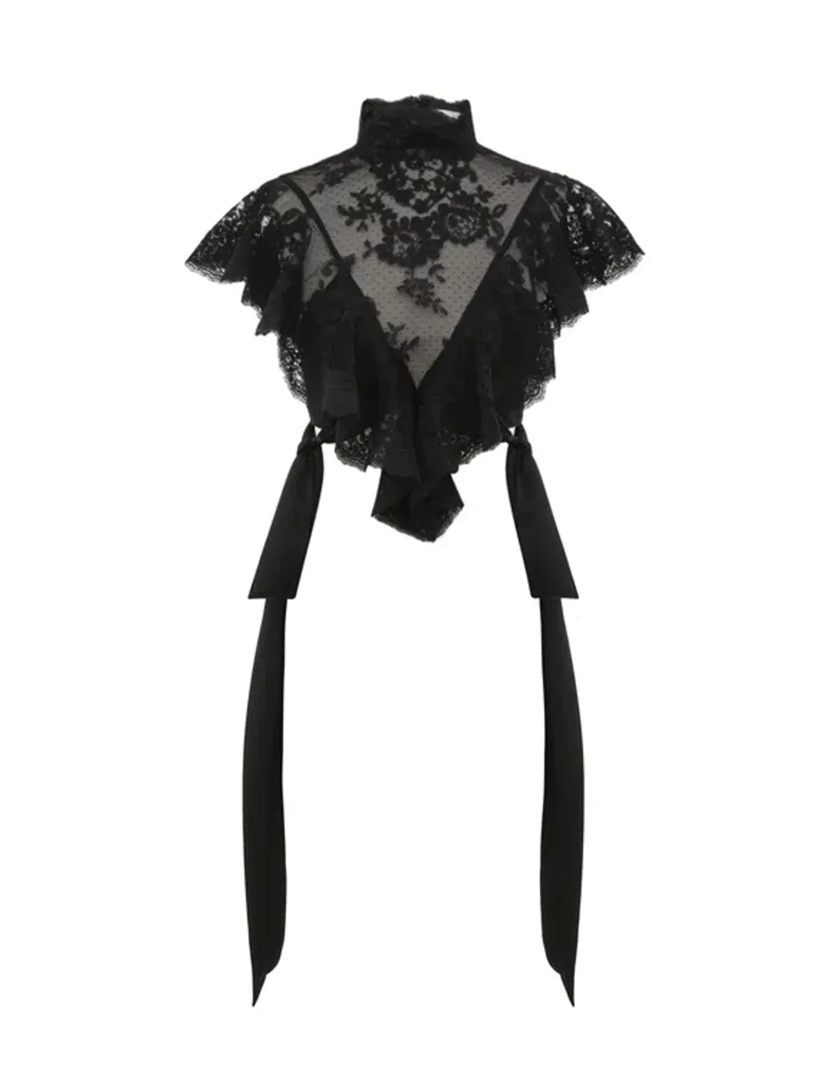 Zimmermann Hypnotic Lace Bodice in Black - Image 1
