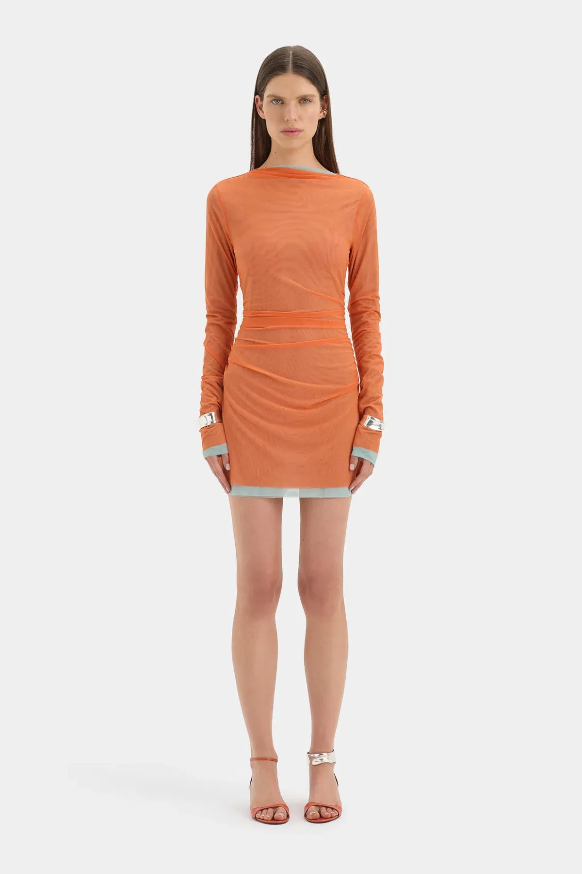 Sir Costa Gathered Mini Dress-  6 PETITE - Image 3