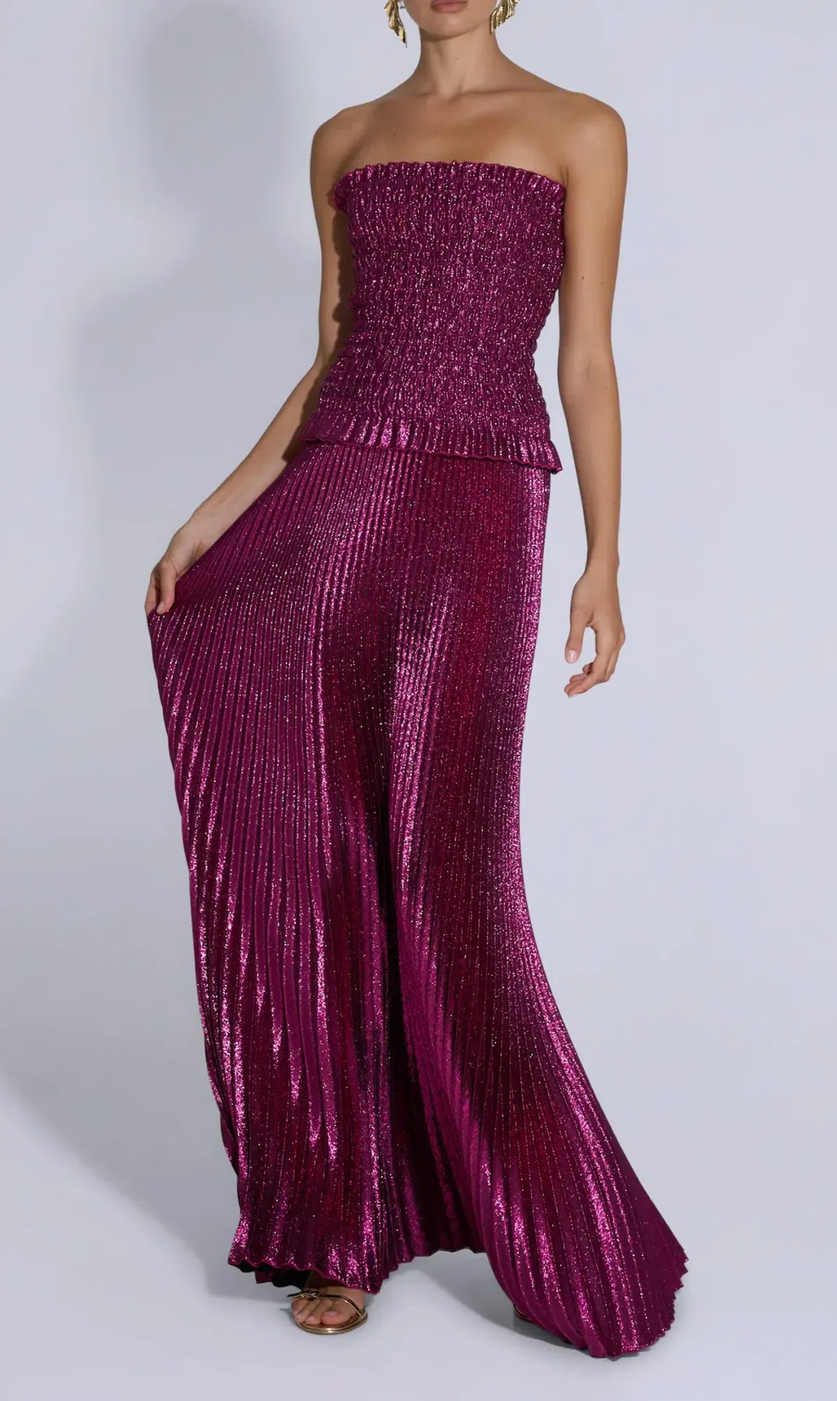 L’Idee Maya Gown in Sangria Glitter - Size 8 - Image 2