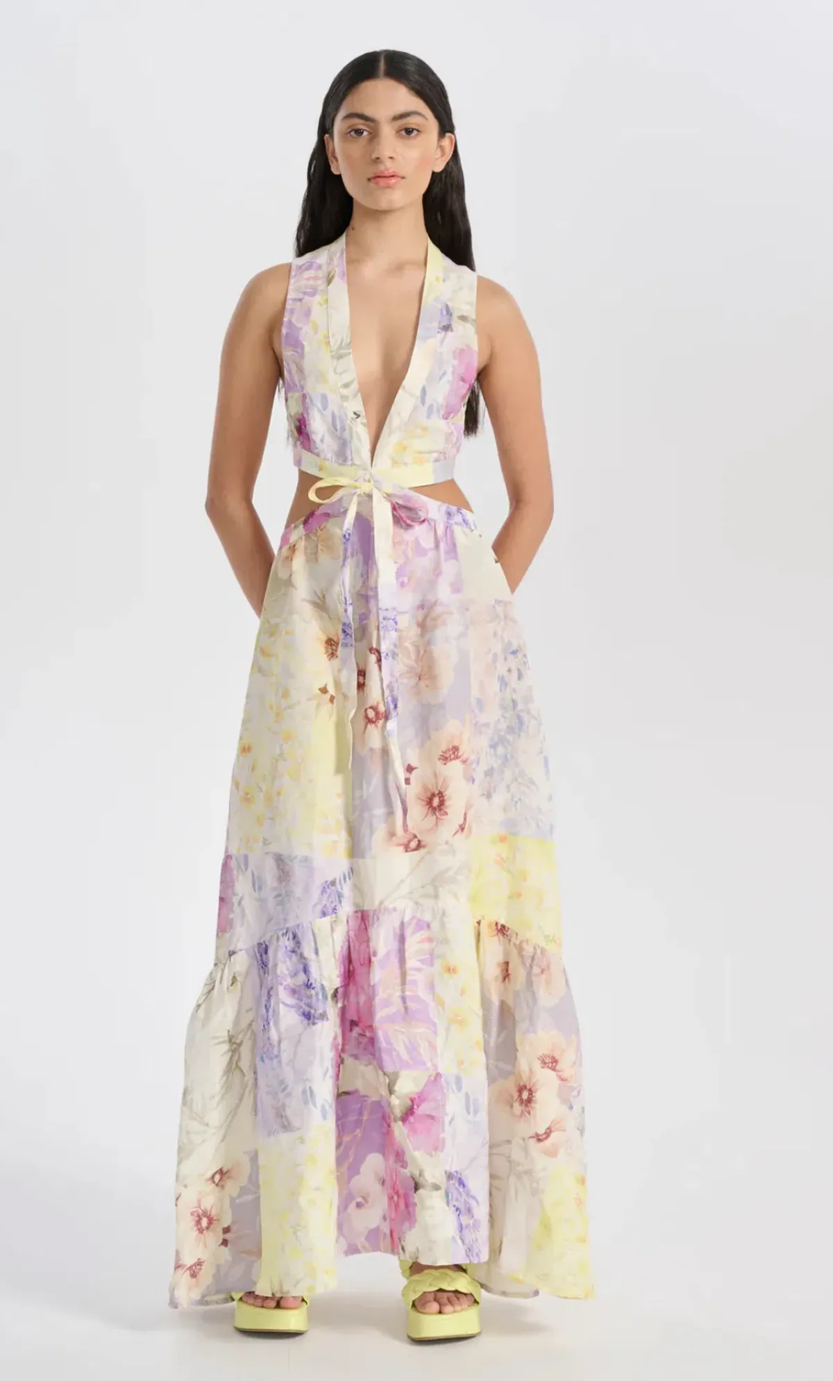 Oli & Kubo Reina Dress in Botanical Collage - Size 8 - Image 1