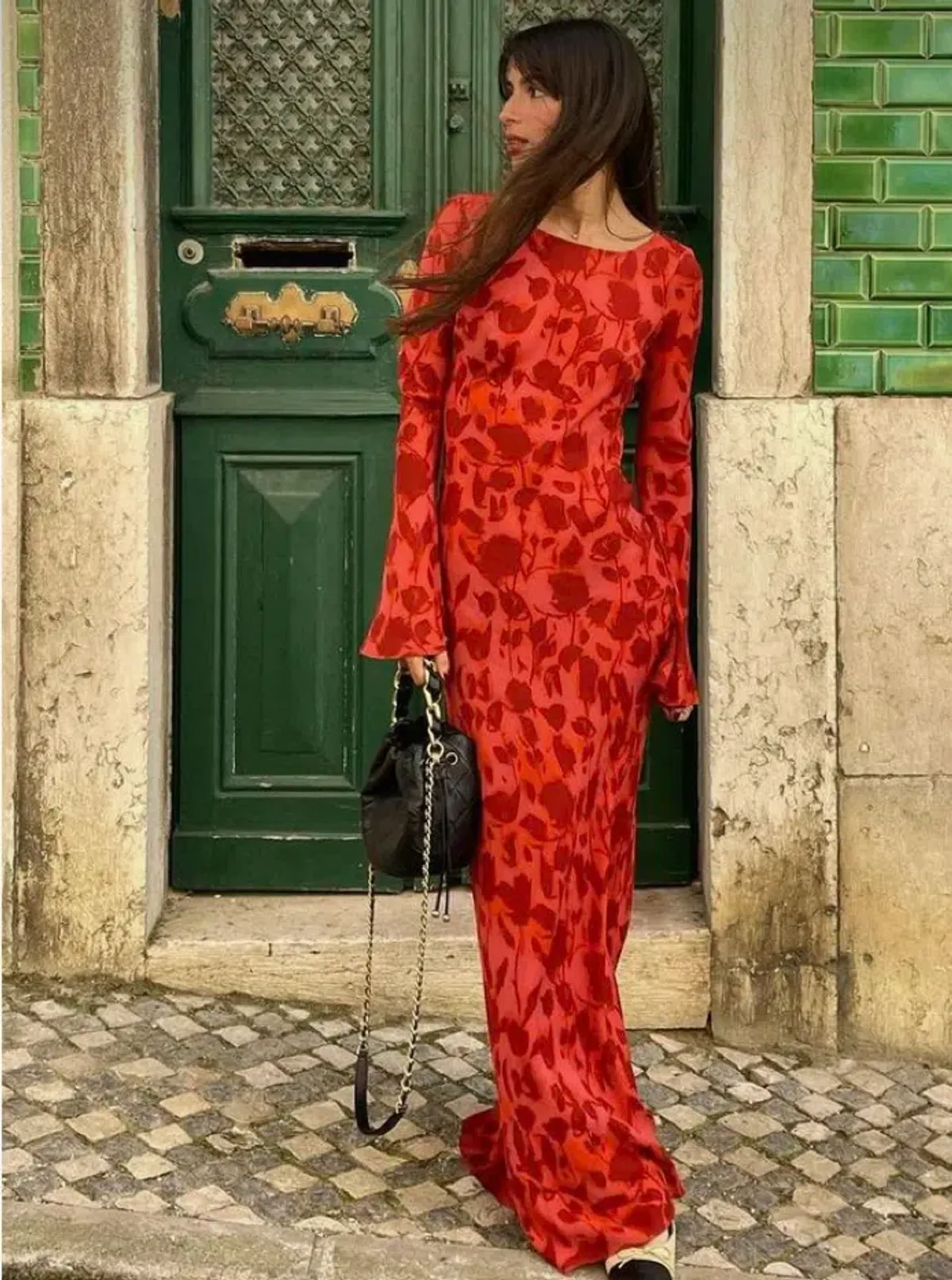 Realisation Par The Gia Maxi Dress in Havana Red Size 10 - Image 1