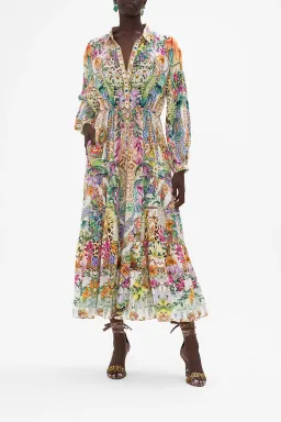 Tiered Long Shirt Dress Flowers Of Neptune for rent on The Volte - image 3