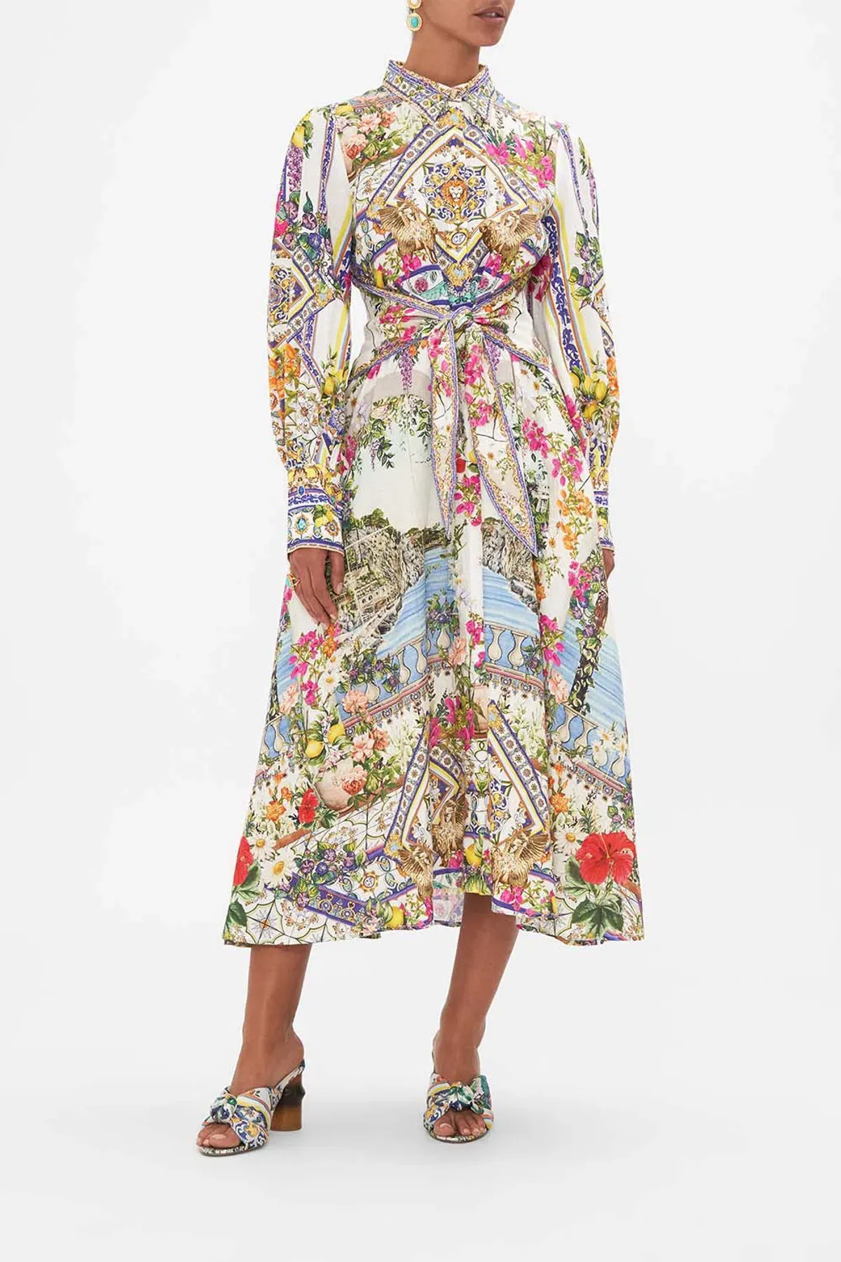 Waist tie shirt dress Almalfi Amores - Image 1