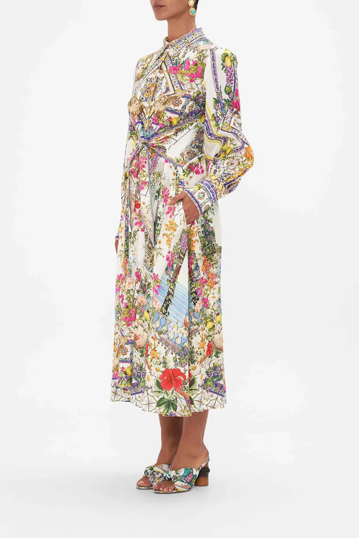 Waist tie shirt dress Almalfi Amores - Image 4