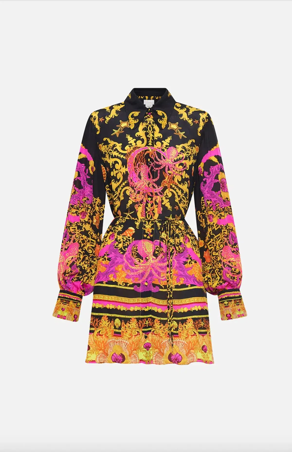 Octopia Shift Shirt Dress - Image 3