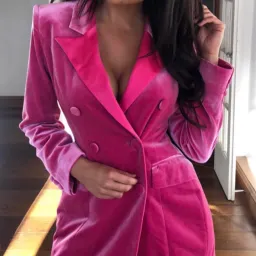 House of CB Blazer Mini Dress Pink Size 6 for rent on The Volte - image 2