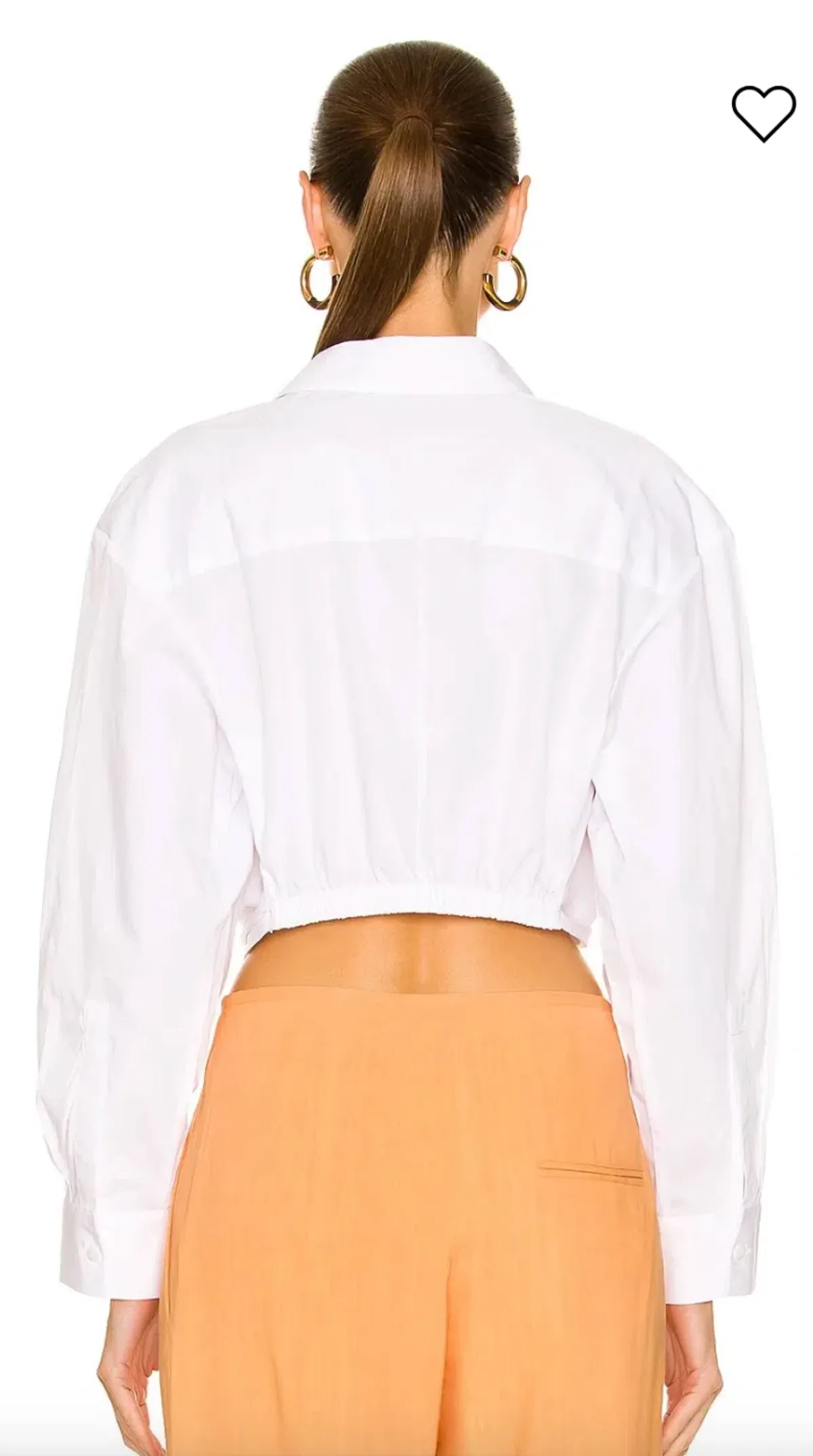 Resin Linked Crop Shirt White - Image 2
