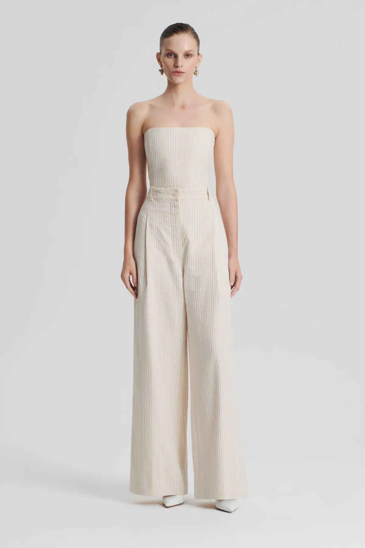 Striped Cotton Cream Set - Image 6