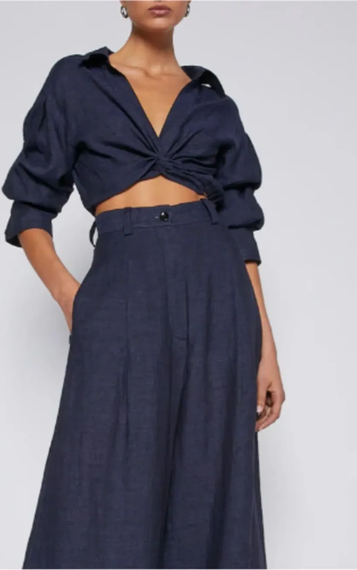 Italian linen navy set - Image 2