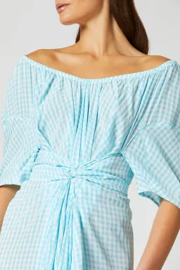 Gingham Skydress Light Blue for rent on The Volte - image 1