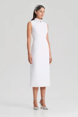 Scuba Pencil Dress - White for rent on The Volte - image 1