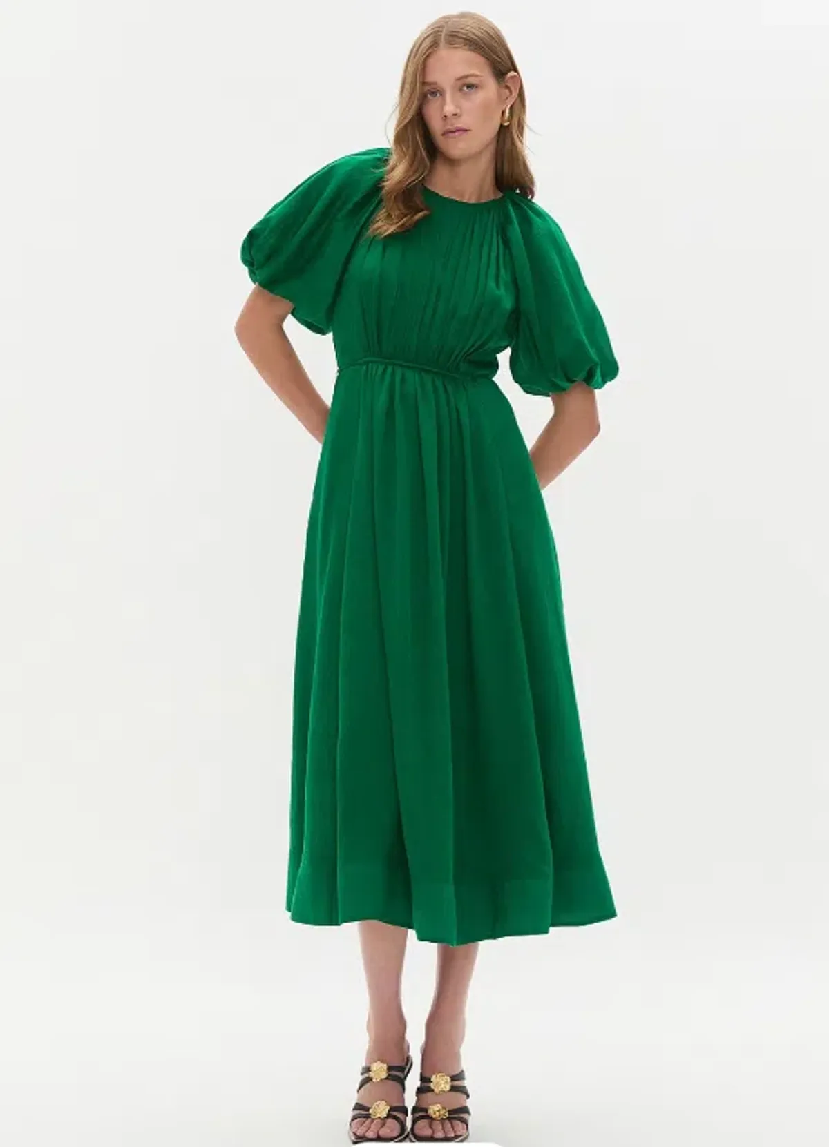 Aje Alma Midi Dress GREEN SAPPHIRE 8 - Image 1