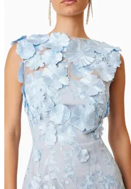 Elliatt Light Blue Selene Cocktail Midi Dress for rent on The Volte - image 3