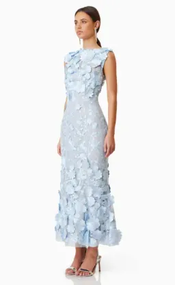 Elliatt Light Blue Selene Cocktail Midi Dress for rent on The Volte - image 2