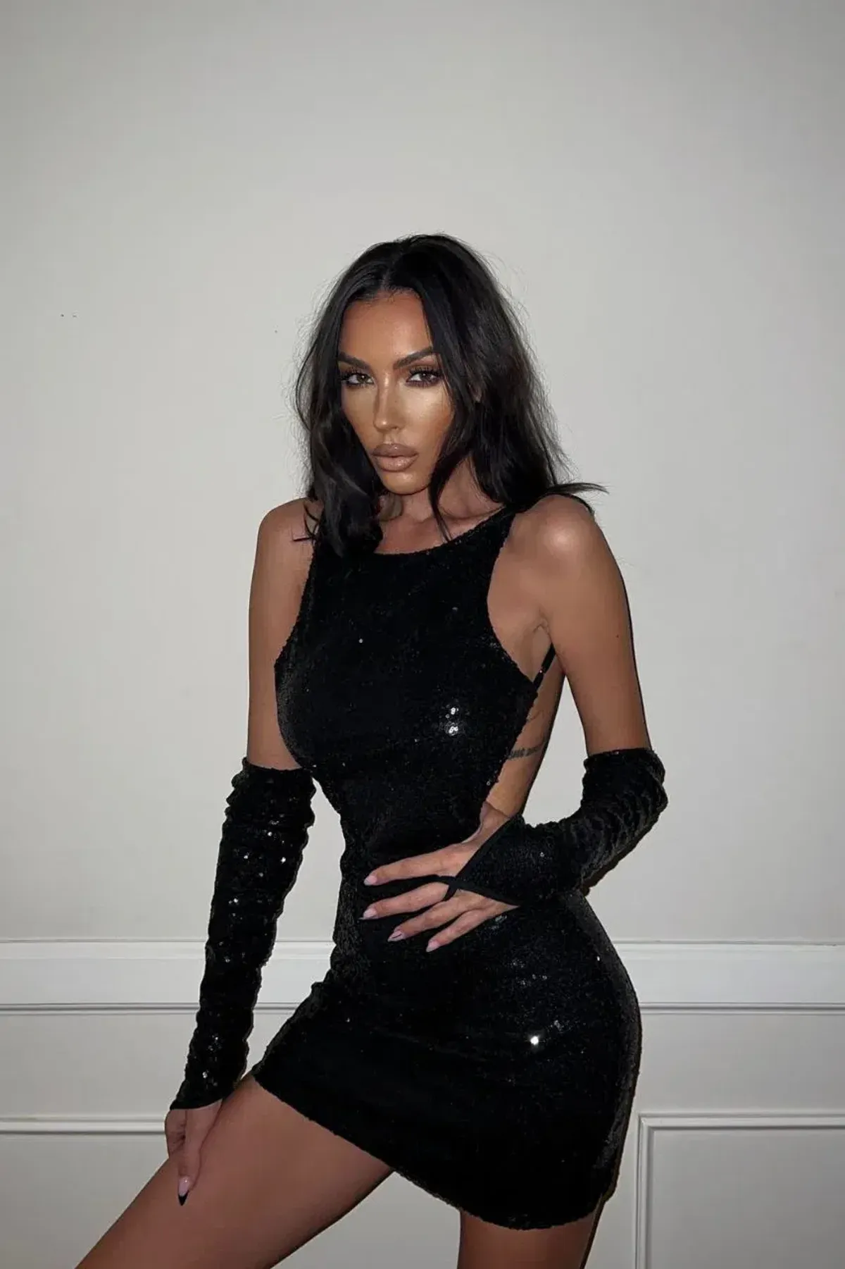 Julz Mini Dress Black - Image 2