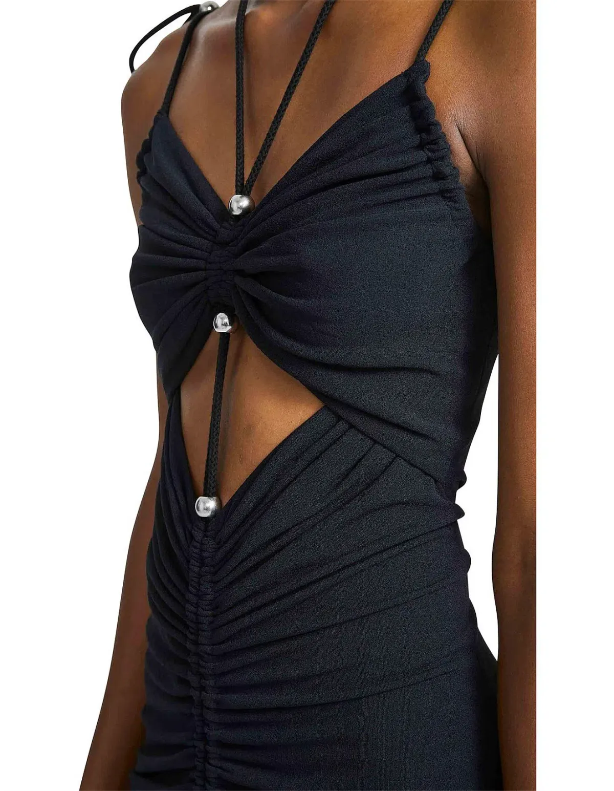 Dion Lee Gathered Butterfly Dress Black - Image 1
