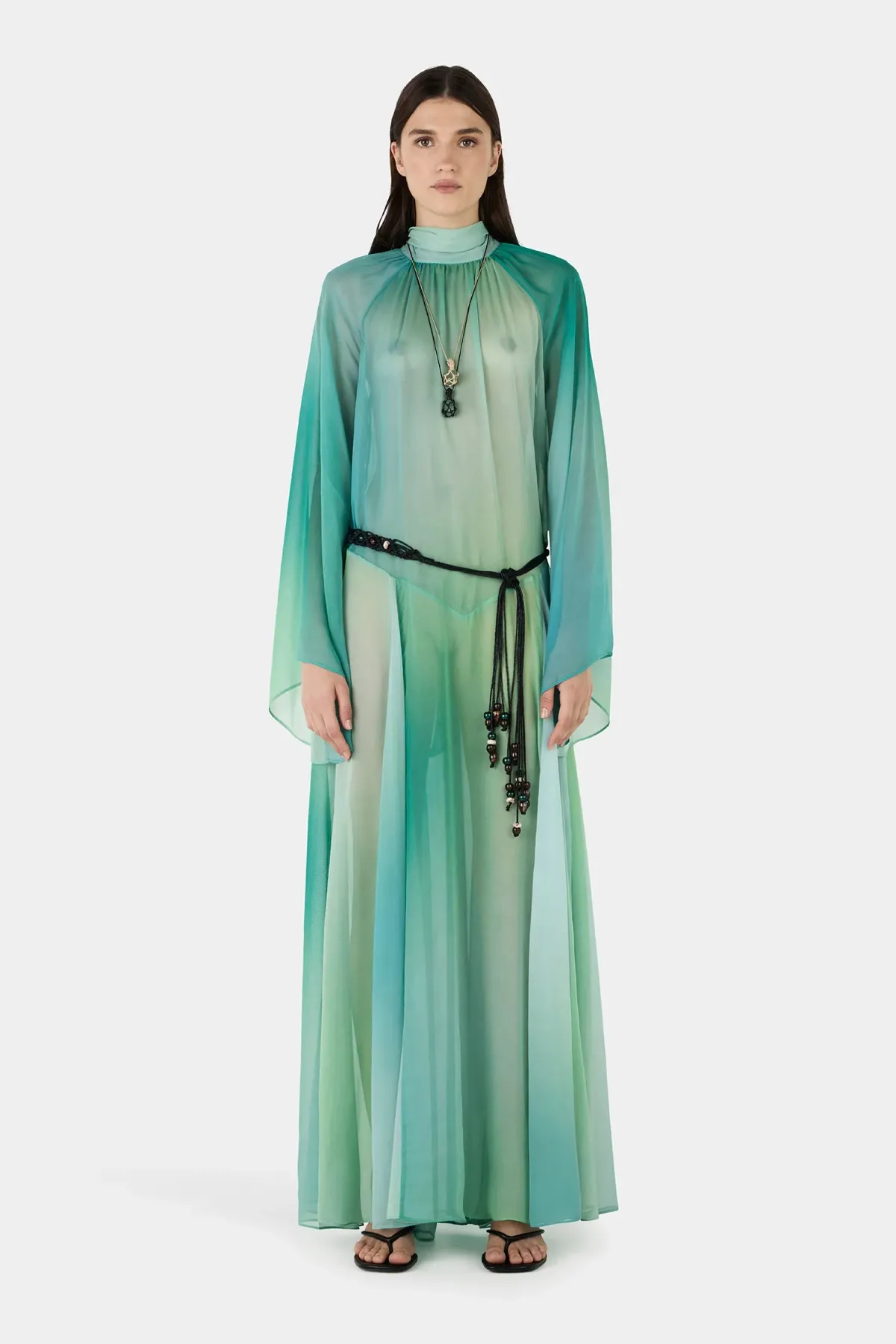 Hansen And Gretel Olympia Maxi Dress Aura Nude Size 10 - Image 1
